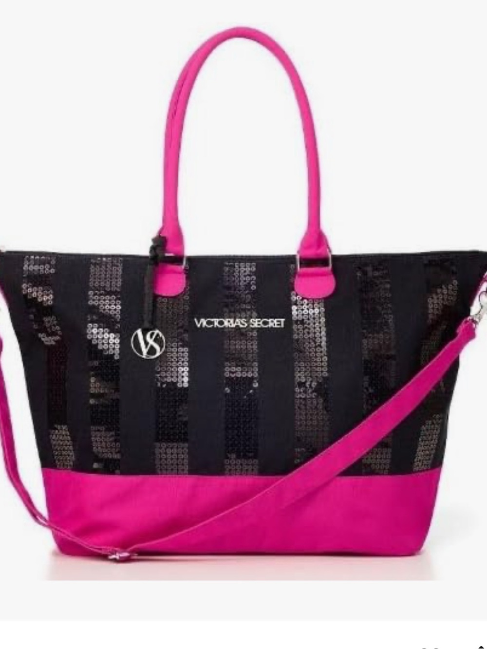 NWT Victoria's Secret Black Friday 2013 Limited Edition Weekender Bag Black/Pink